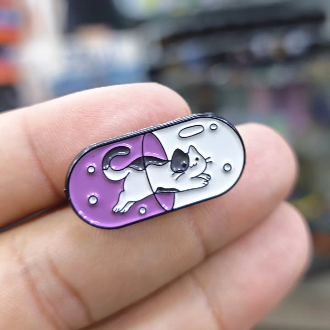 Cat Capsule Pins - Metal Pins