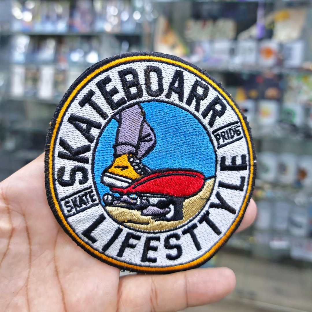 Embroidered Patch Skateboard Lifestyle 110 x 115 MM - Embroidered Patch