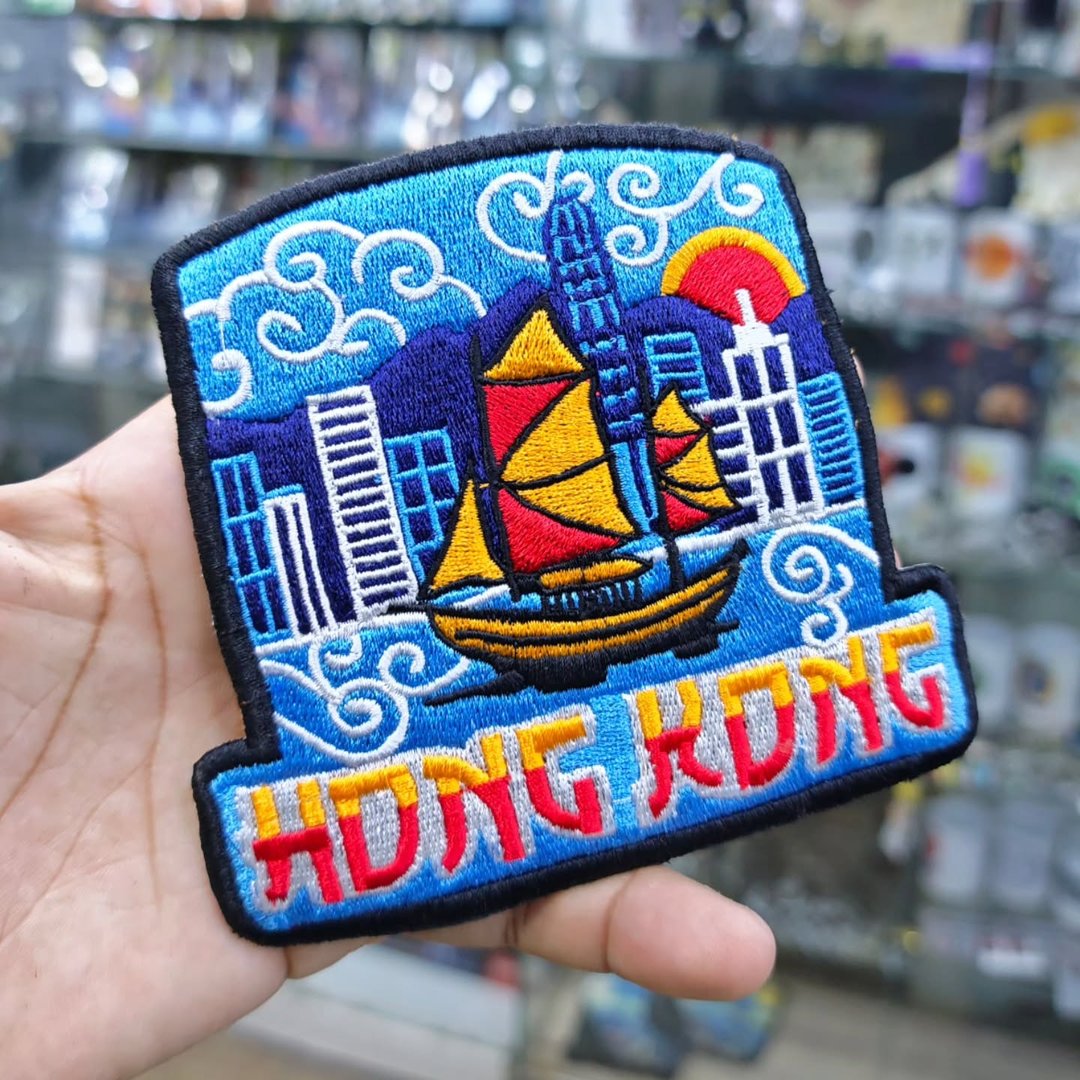 Embroidered Patch Hong Kong 125 x 115 MM - Embroidered Patch