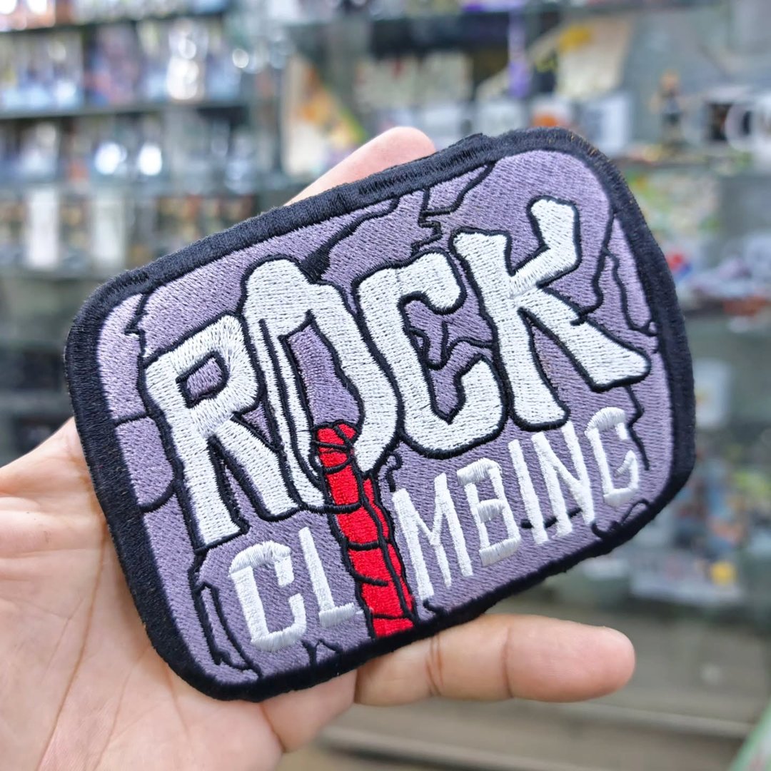 Embroidered Patch Rock Climbing 100 x 130 MM - Embroidered Patch