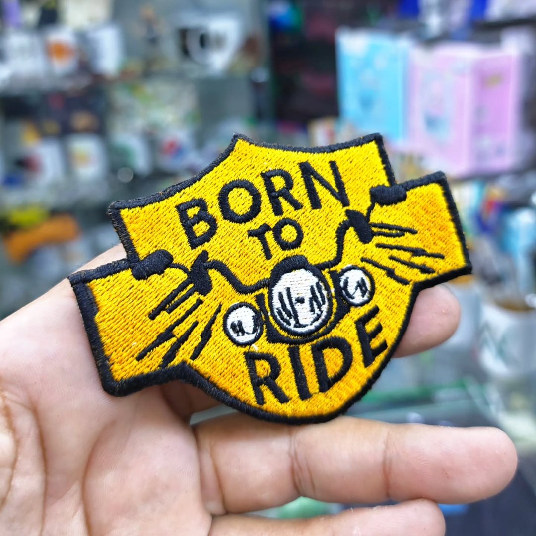 Embroidered Patch Born To Ride 100 x 80 MM - Embroidered Patch