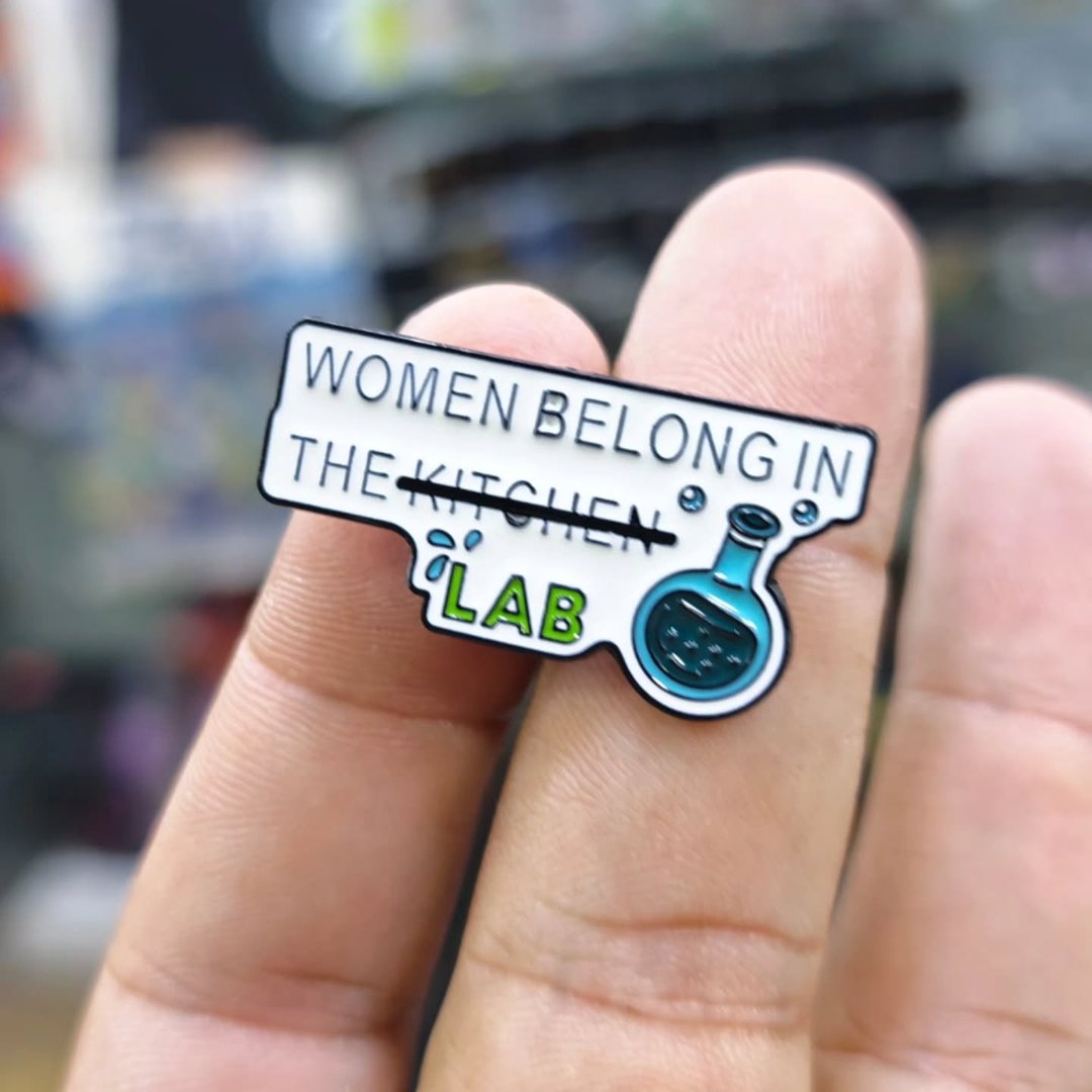 Women Belong In The Kitchen lab Pins - Metal Pins