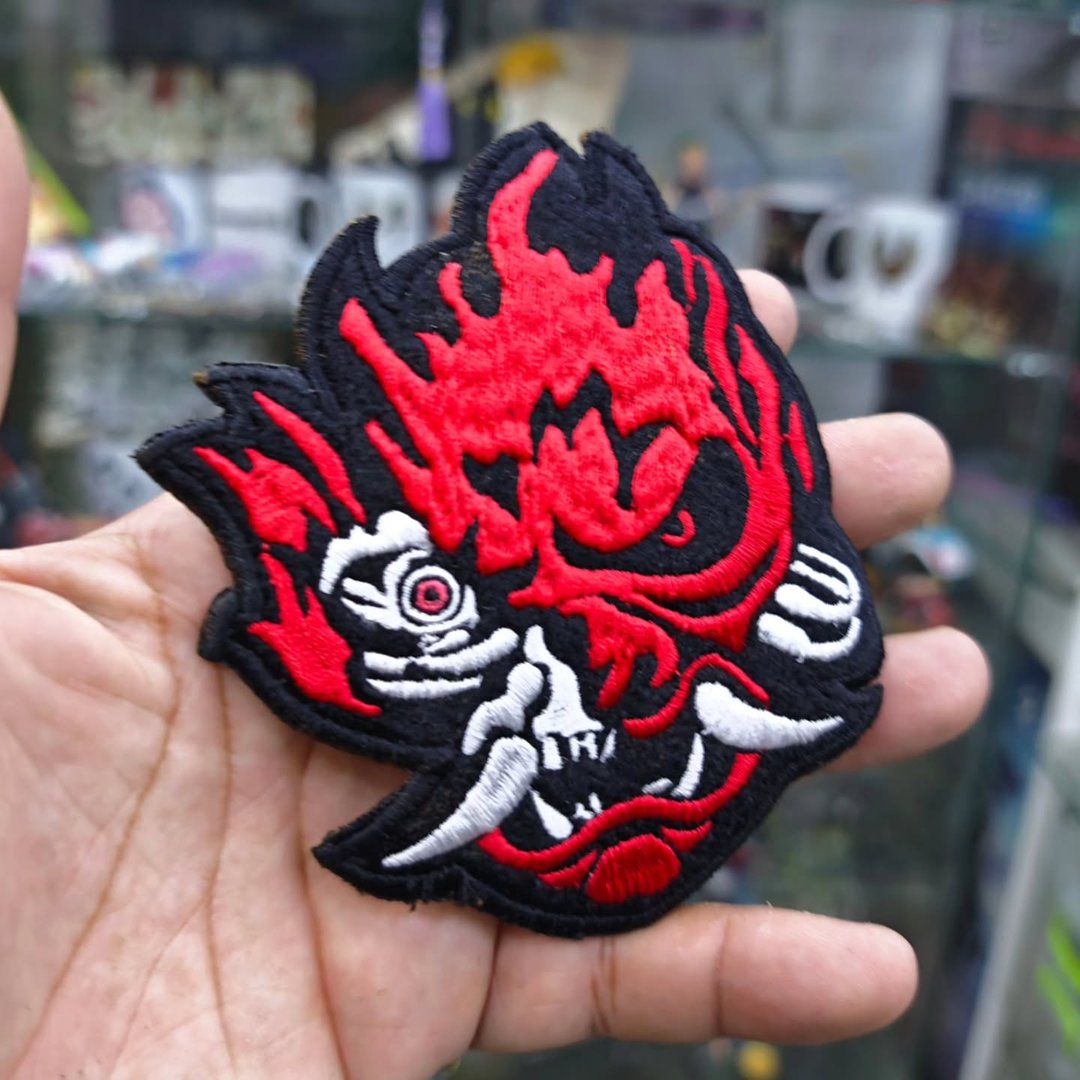 Embroidered Patch CyberPunk Samurai 115 x 100 MM - Embroidered Patch