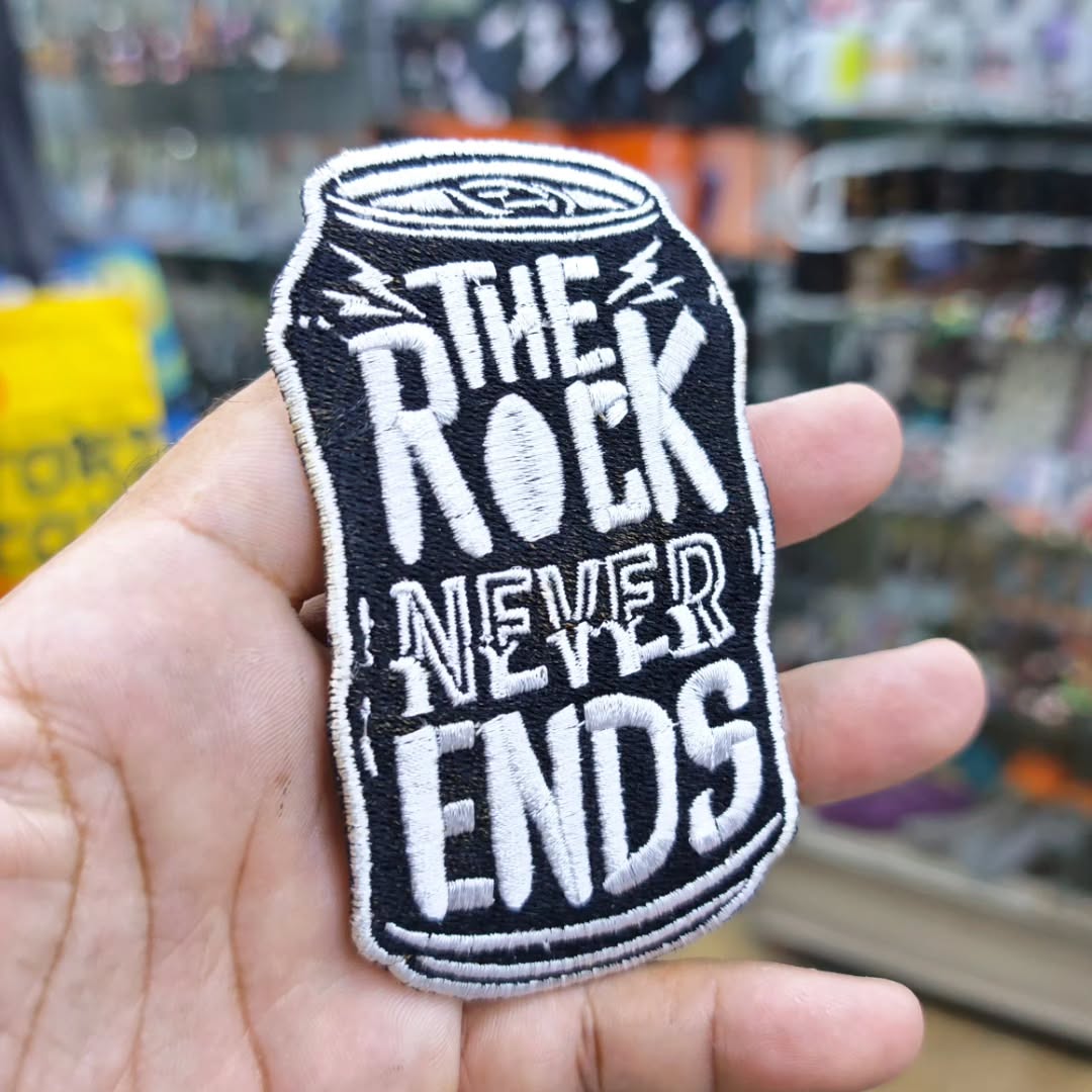 Embroidered Patch The Rock Never Ends 60 x 110 MM - Embroidered Patch