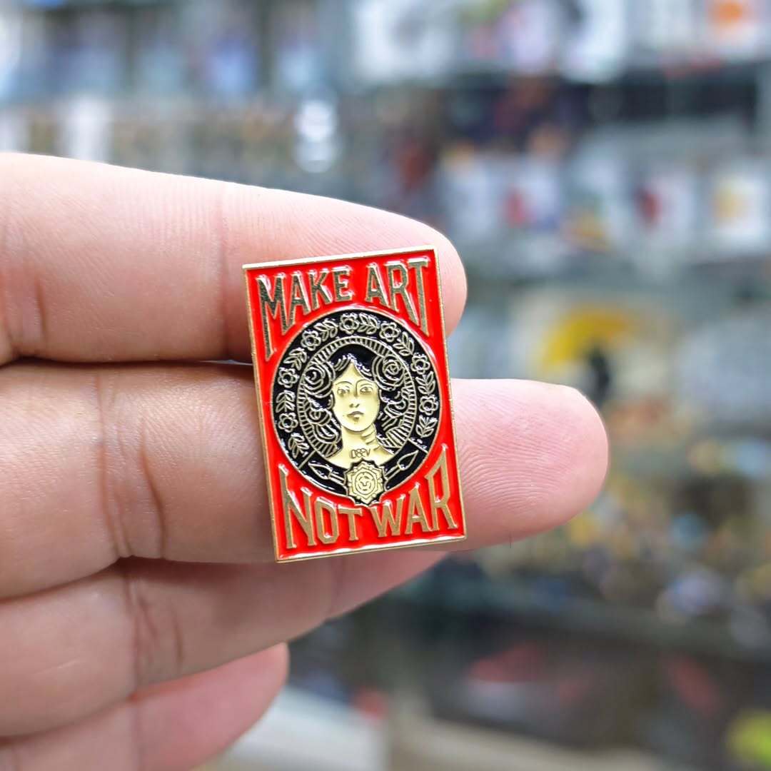 Make Art Not War Pins - Metal Pins